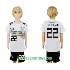 Koszulka Niemcy Ter Stegen 22 Dziecięcy Mistrzostwa Świata 2018 Domowe Stroje Piłkarskie